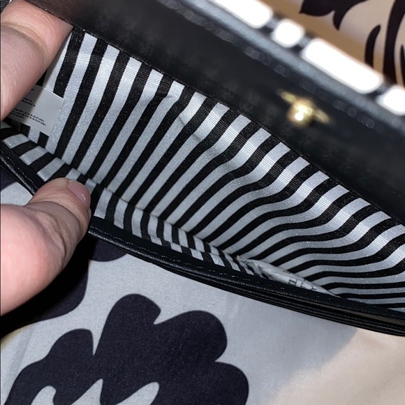 Betsy Johnson Black & Hot Pink Wallet Clutch - Picture 3 of 5